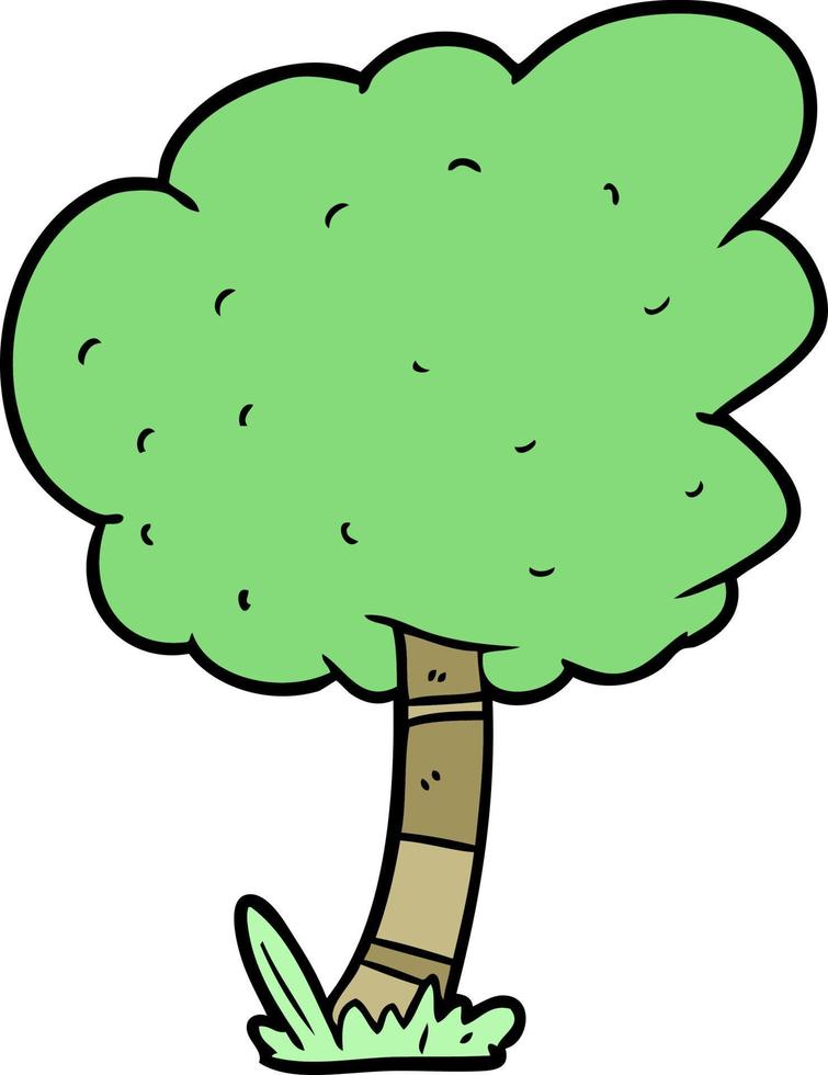 cartoon green tree vector