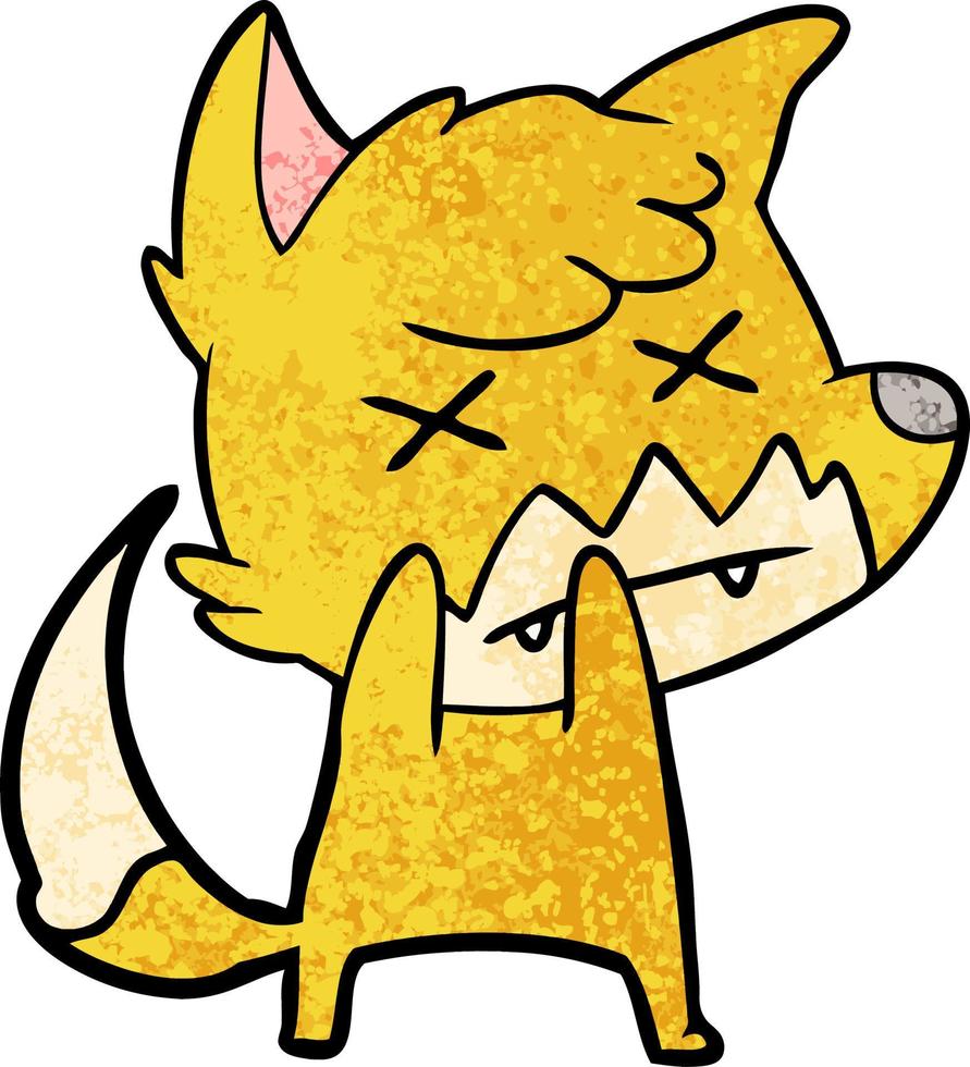 Vector fox character in cartoon style