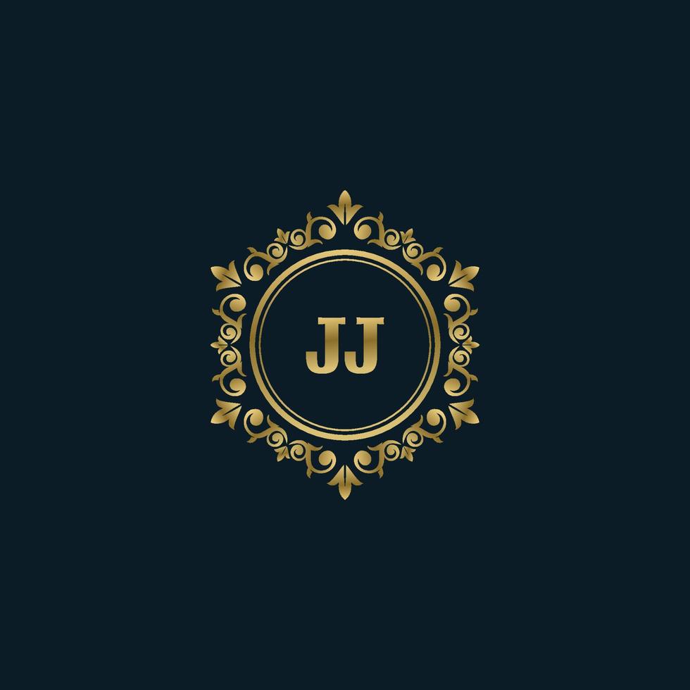 Letter JJ logo with Luxury Gold template. Elegance logo vector template