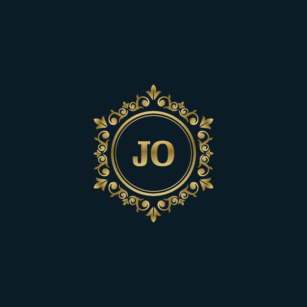 Letter JO logo with Luxury Gold template. Elegance logo vector template.