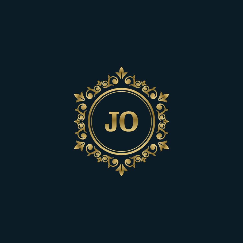 Letter JO logo with Luxury Gold template. Elegance logo vector template.