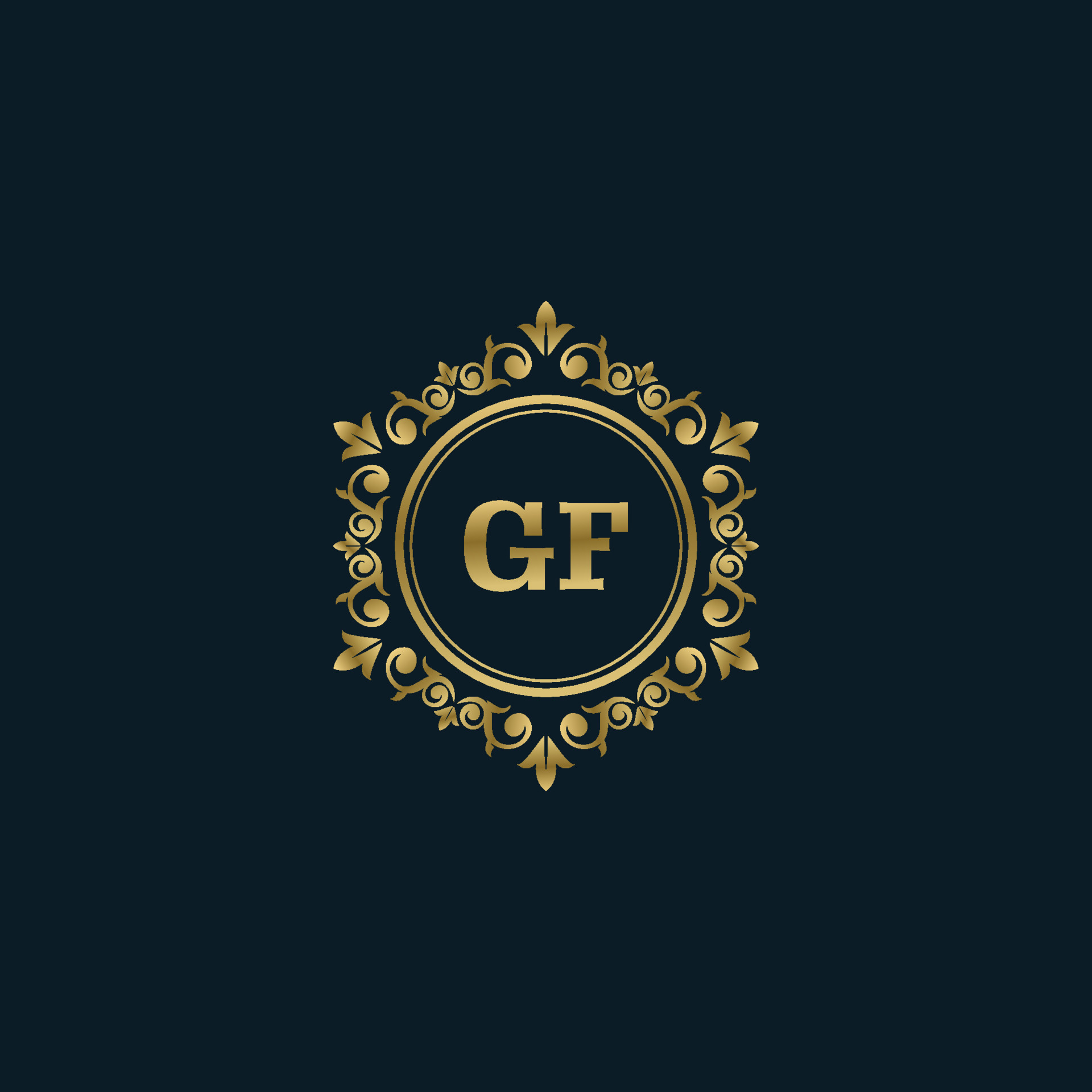 GF Logo Design Vector Graphic by xcoolee · Creative Fabrica