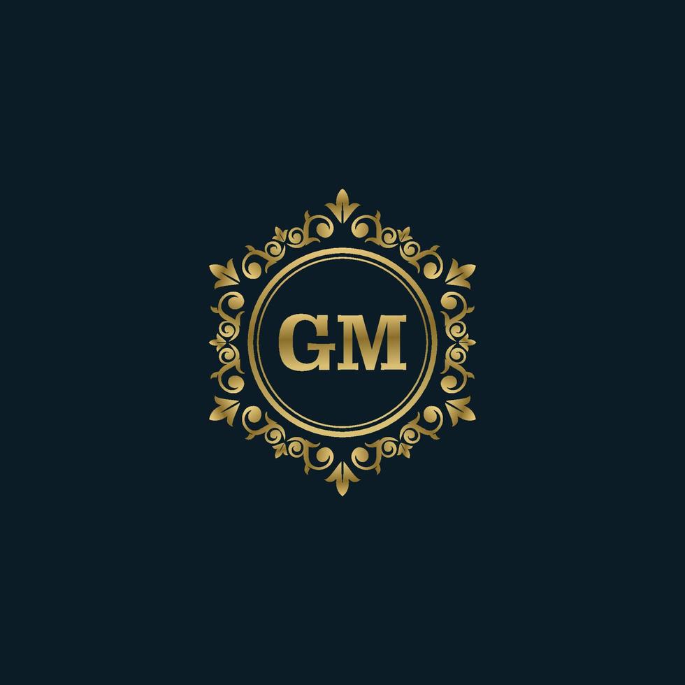 Premium Vector  Gm logo in unique, luxurious, mature, and elegant style. a  modern classic monogram serif font.