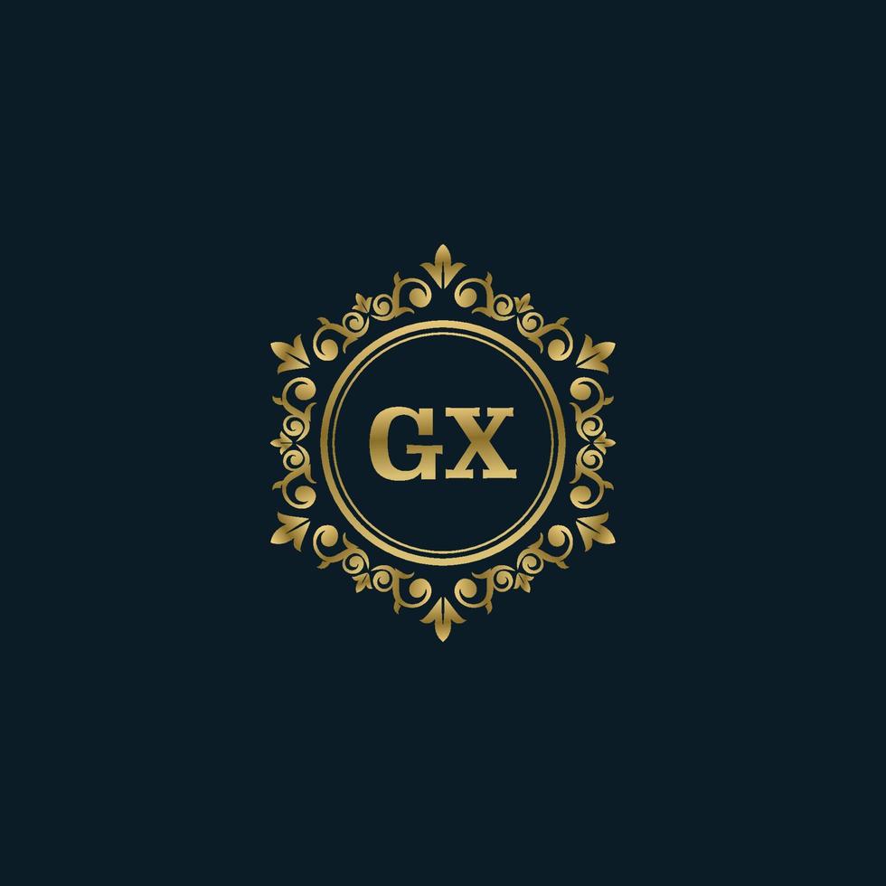 Letter GX logo with Luxury Gold template. Elegance logo vector template.