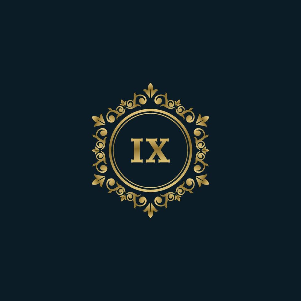 Letter IX logo with Luxury Gold template. Elegance logo vector template.