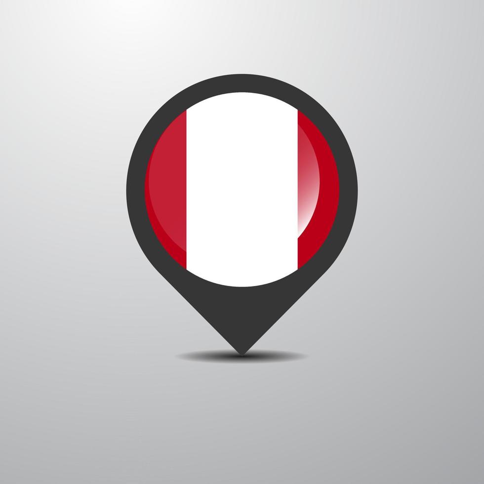 Peru Map Pin vector