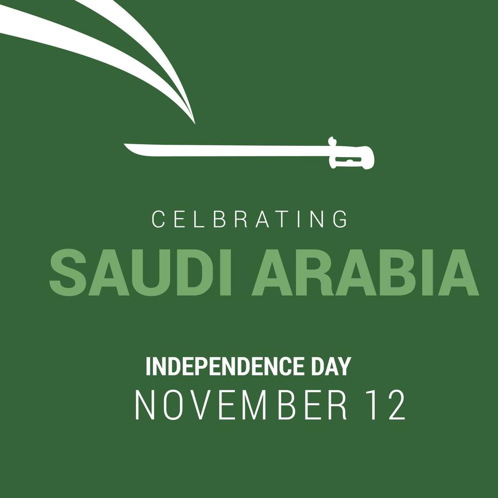 vector de tarjeta de diseño del día de la independencia de arabia saudita