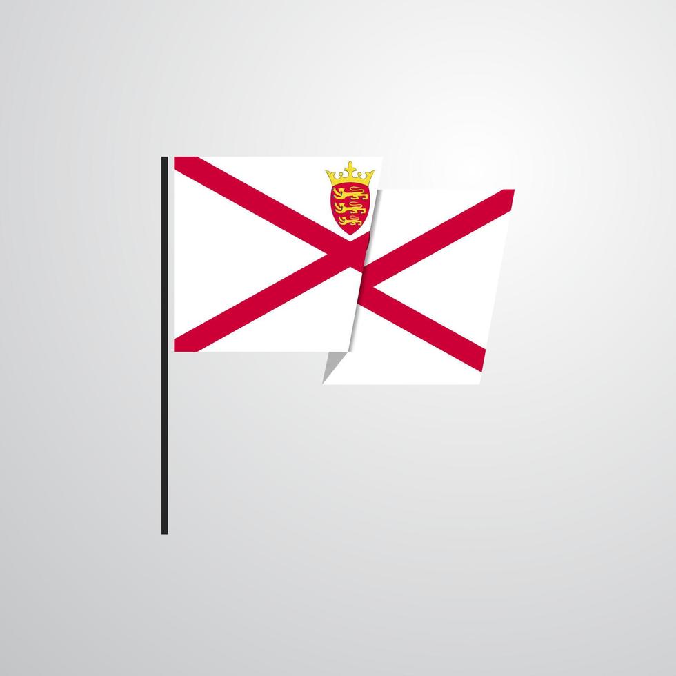 vector de diseño de bandera ondeante de jersey