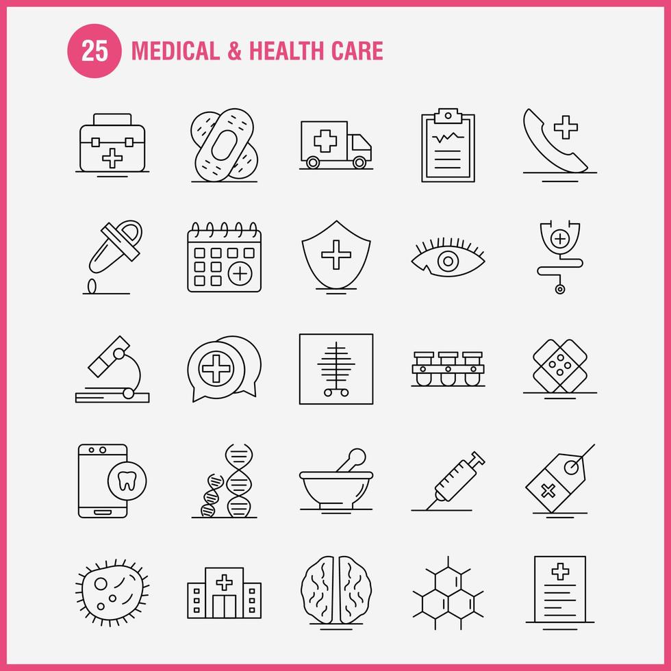 Medical And Health Care Line Icon for Web Print and Mobile UXUI Kit Such as Medical Chatting Plus Health Mobile Cell Tooth Medical Pictogram Pack Vector