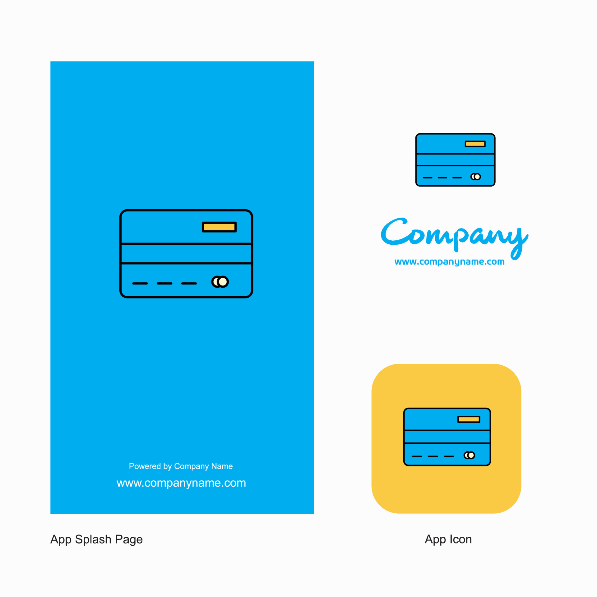 Credit Card Company Logo App Icon And Splash Page Design Creative credit-card-company-logo-app-icon-and-splash-page-design-creative