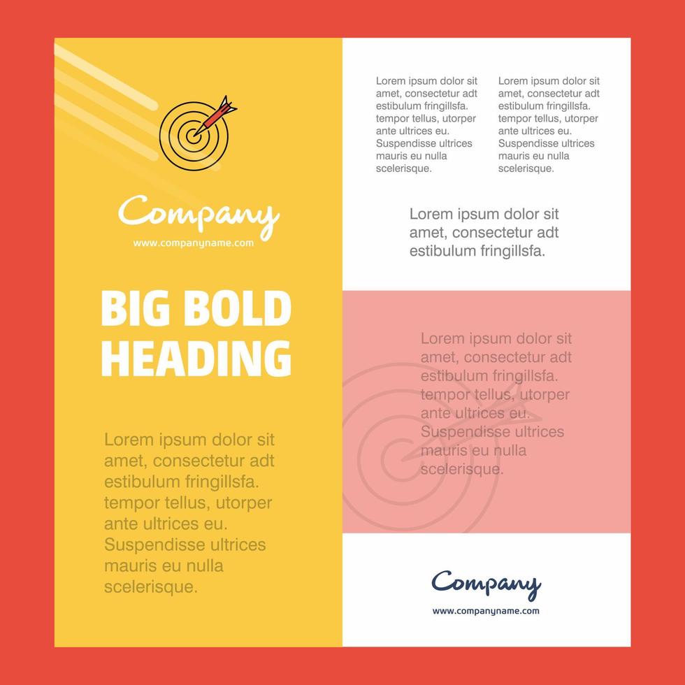 Dart Business Company Poster Template with place for text and images vector background