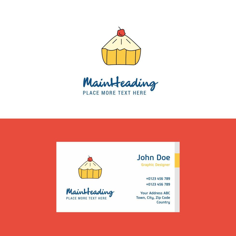 Flat Cake Logo and Visiting Card Template Busienss Concept Logo Design vector
