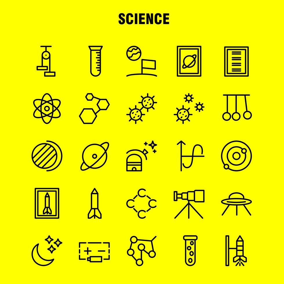 Science Line Icon Pack For Designers And Developers Icons Of Launch Rocket Space Startup Astronomy Solar System Science Vector
