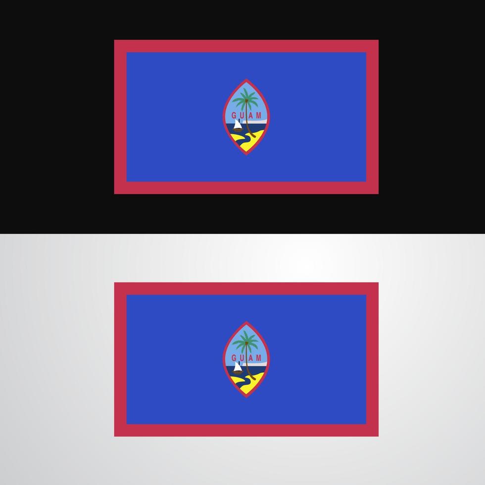 diseño de banner de bandera de guam vector