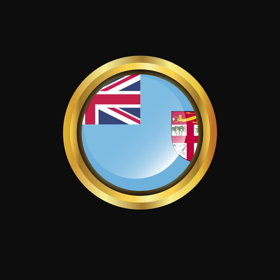 Federation Bosnia and Herzegovina flag Golden button vector