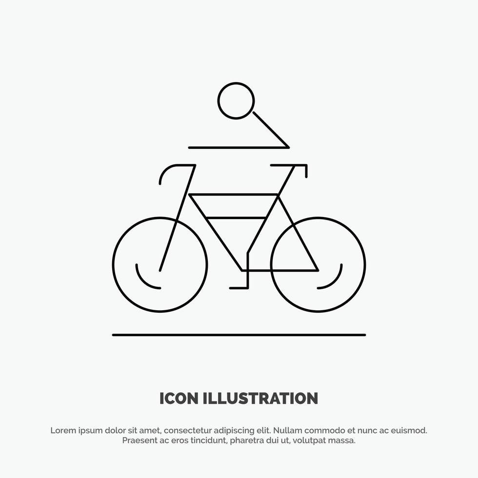 actividad bicicleta bicicleta ciclismo línea icono vector
