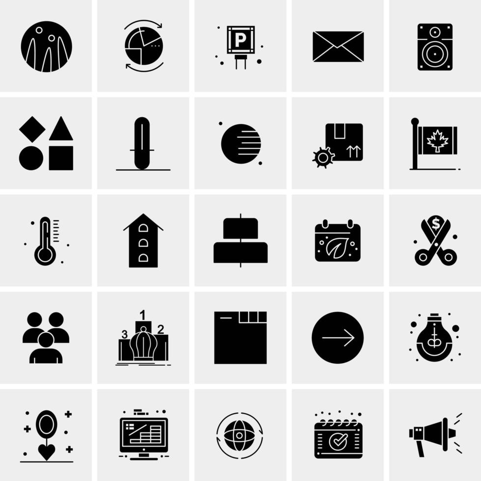 25 iconos de negocios universales vector ilustración de icono creativo para usar en proyectos relacionados con la web y dispositivos móviles