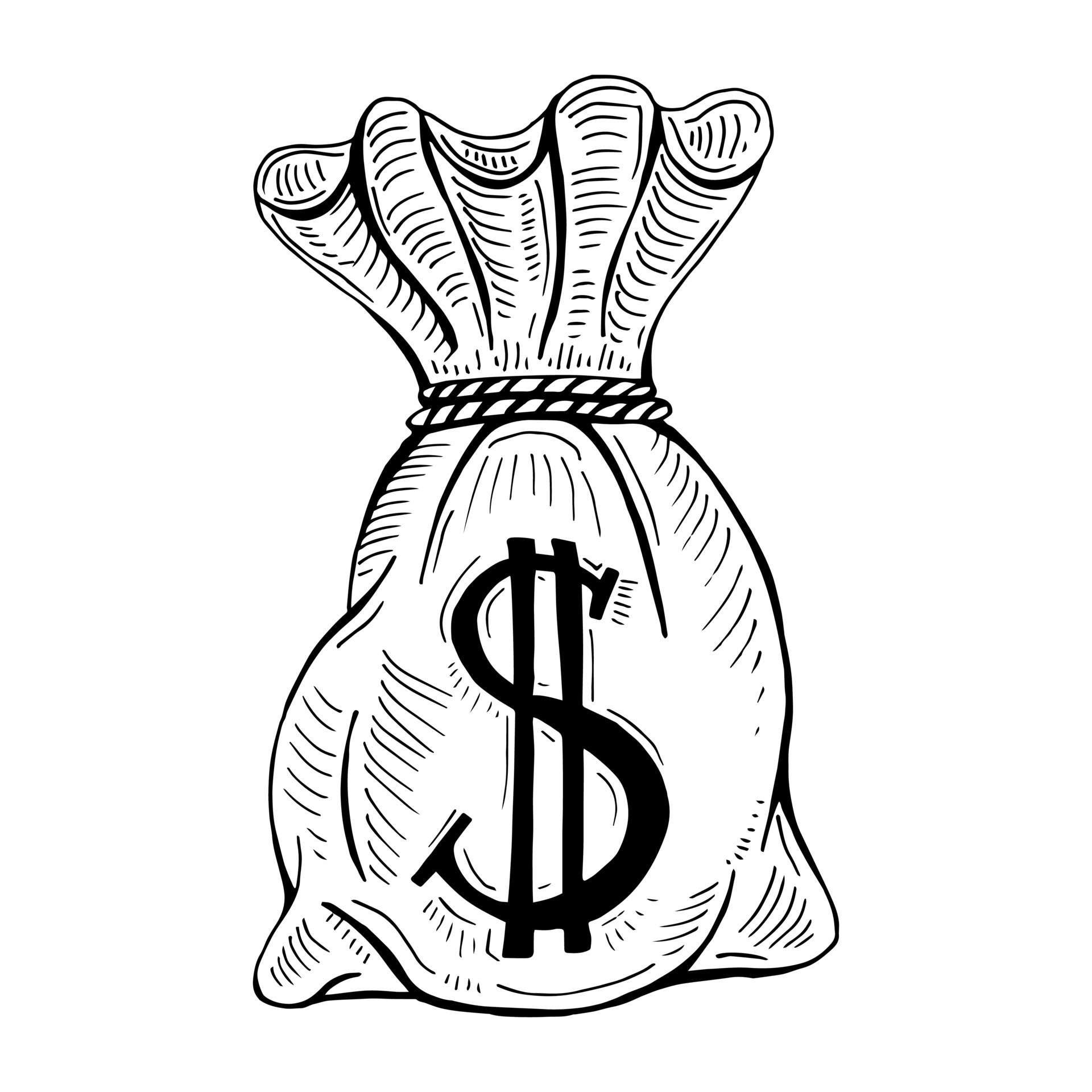 Money Bag With US Dollar Sign Icon, Outline Style Royalty Free SVG,  Cliparts, Vectors, and Stock Illustration. Image 76646412.