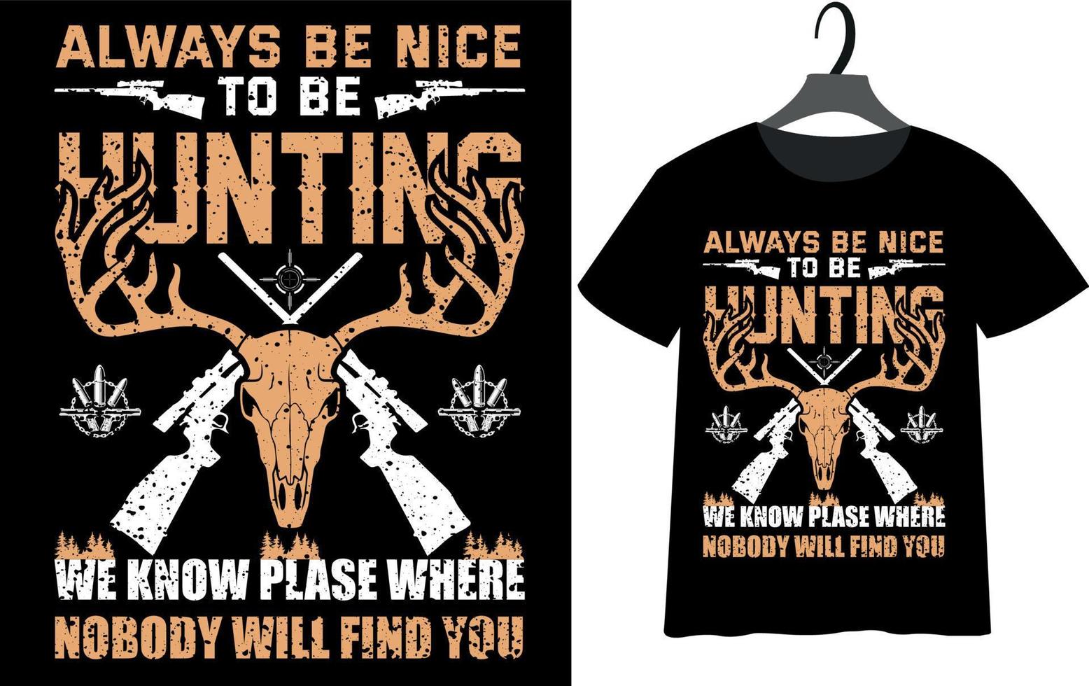 Best hunting t-shirt design vector