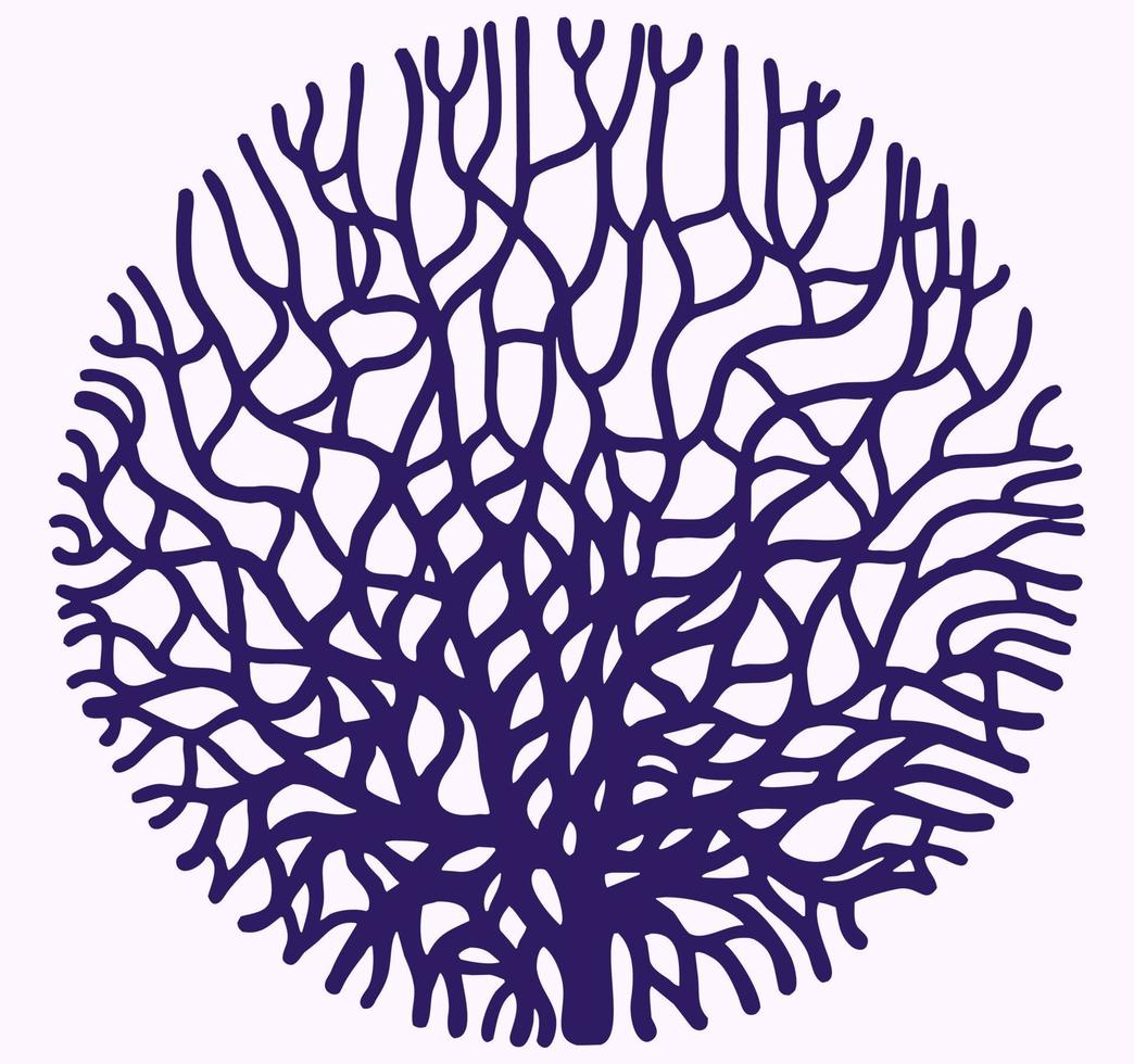raíces y tallos en un círculo vector