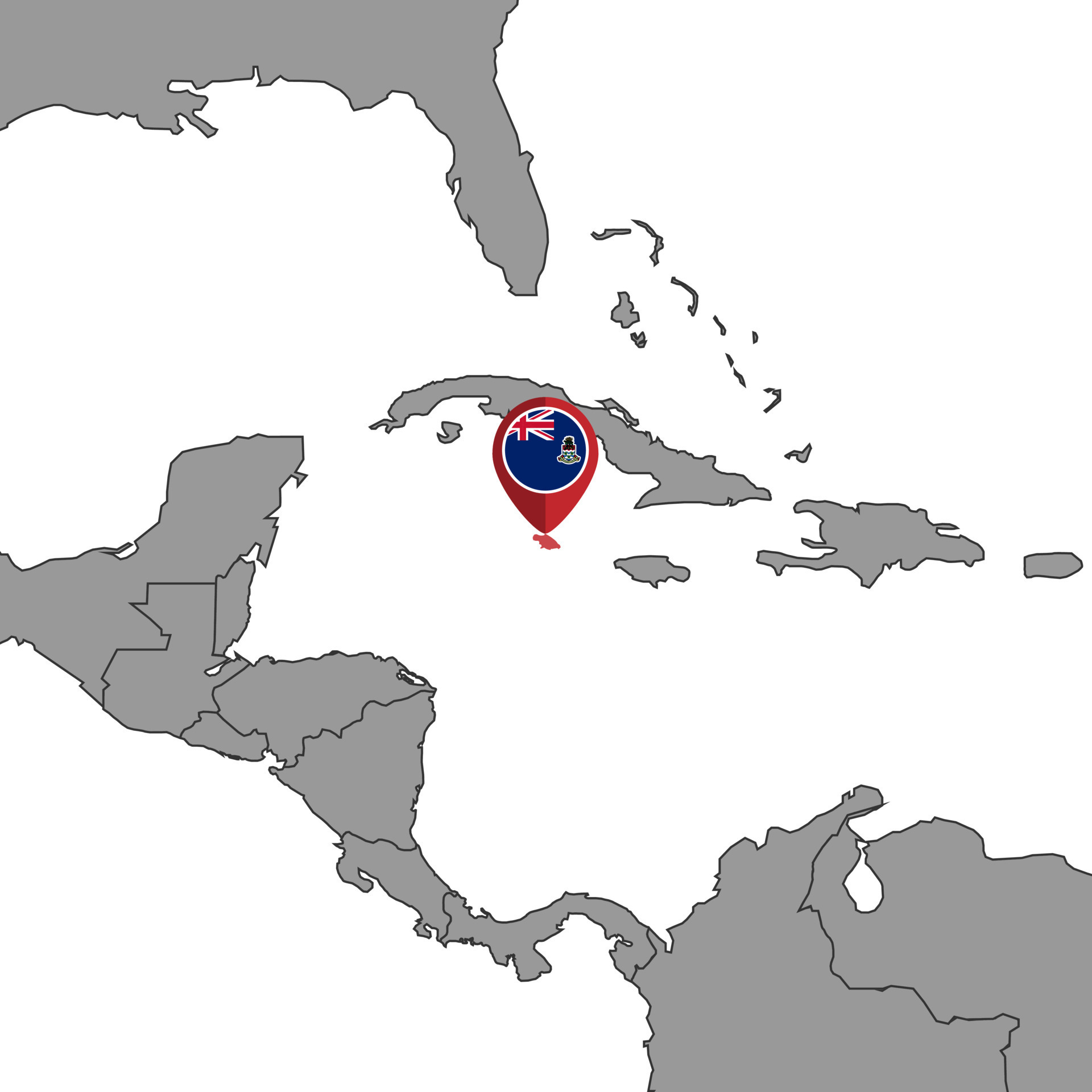 Pin Map With Cayman Islands Flag On World Map Vector Illustration Pin Map With Cayman Islands Flag On World Map Illustration Vector 
