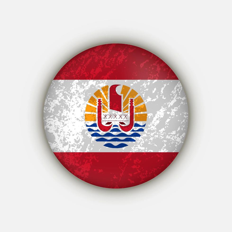 Country French Polynesia. French Polynesia flag. Vector illustration.