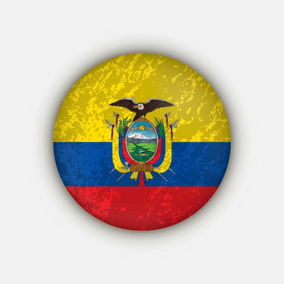 país ecuador. bandera ecuatoriana ilustración vectorial vector