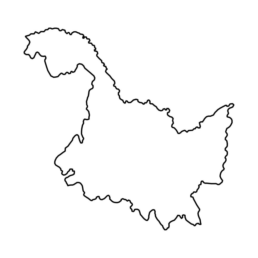 mapa de la provincia de heilongjiang, divisiones administrativas de china. ilustración vectorial vector