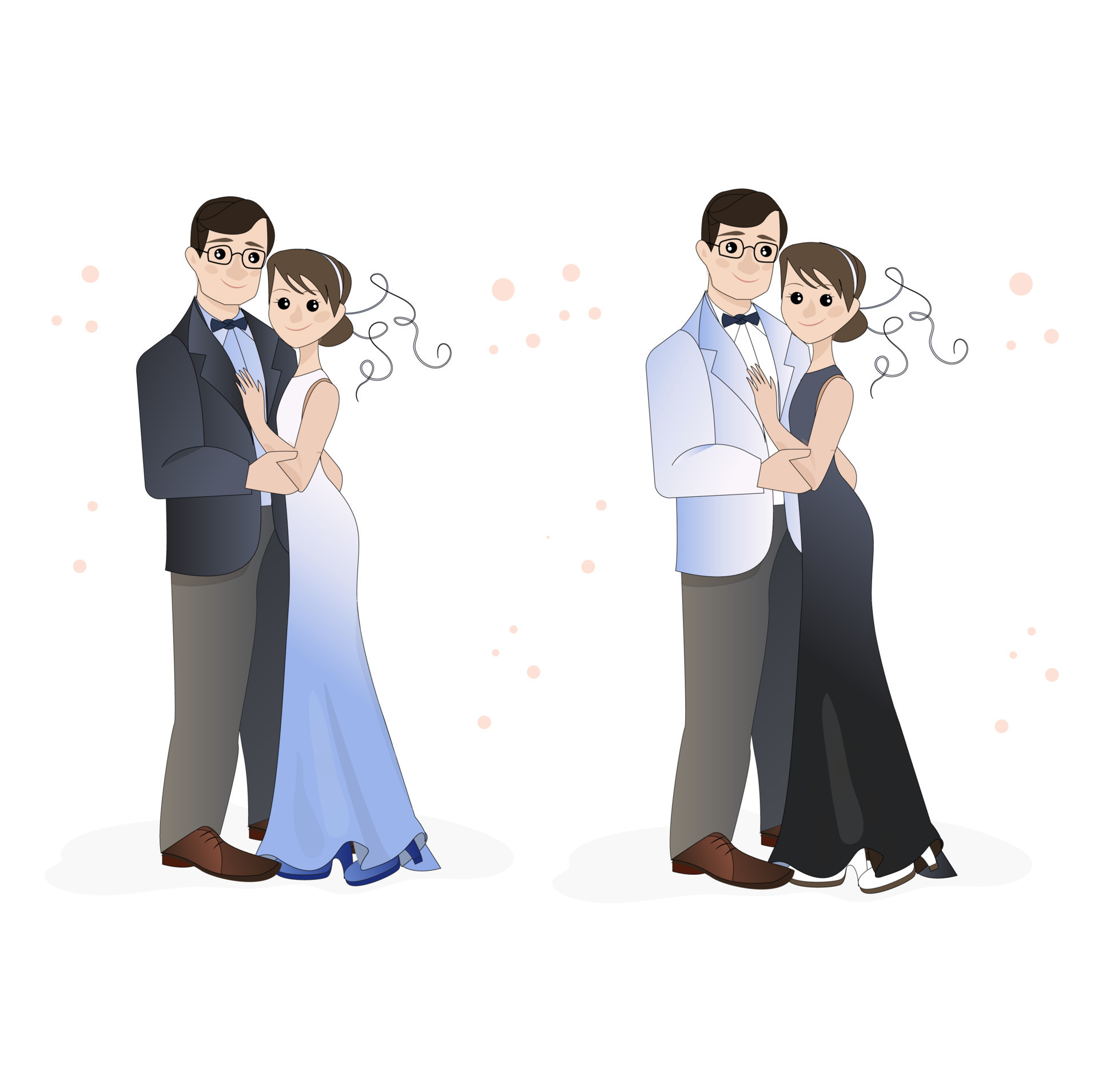 two lovers. romantic illustration in wedding style 14047543 Vector Art at  Vecteezy