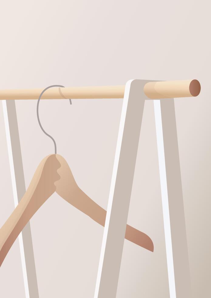 elegant clothes hanger, fashion and beauty vector