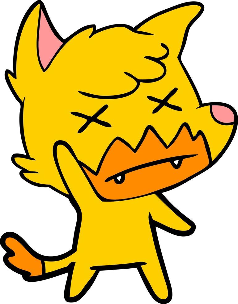 Vector fox character in cartoon style