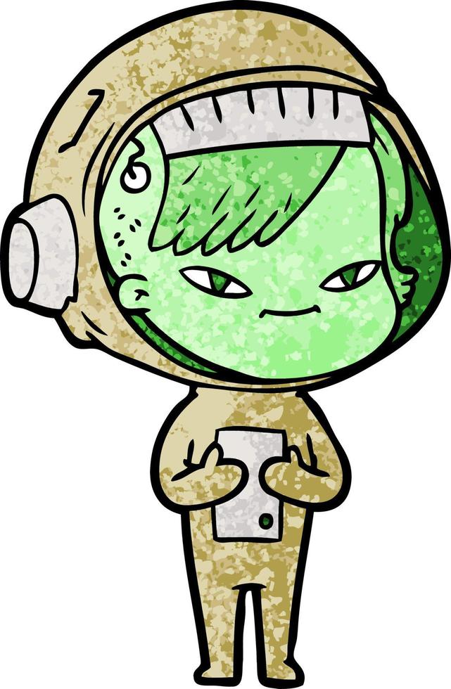 Vector astronaut character in cartoon style