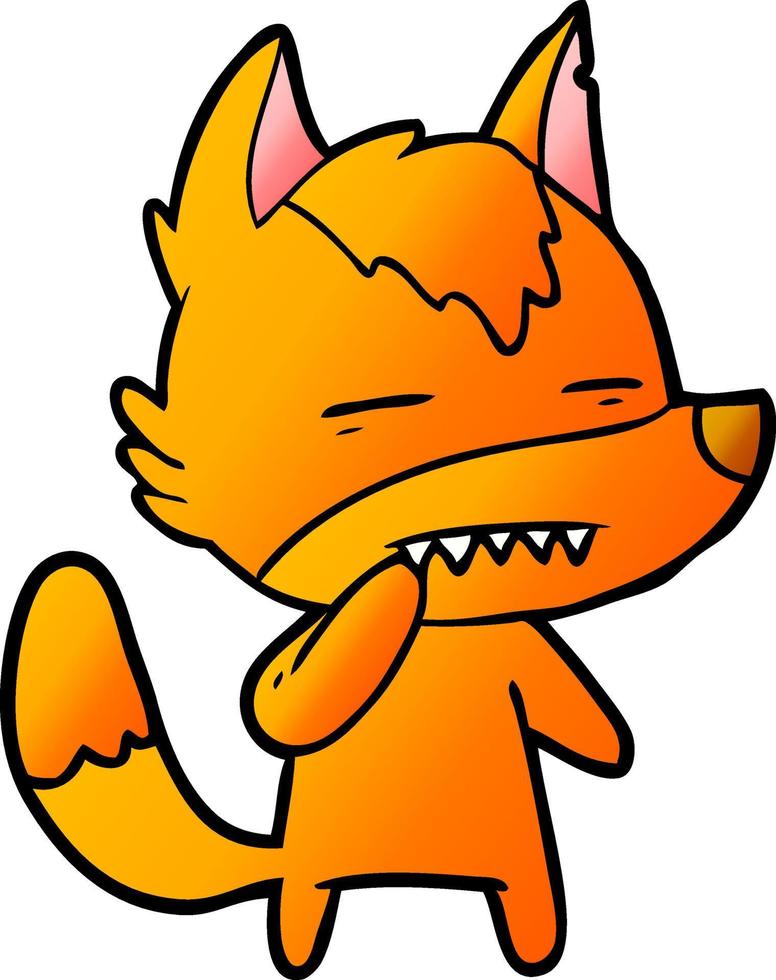 Vector fox character in cartoon style