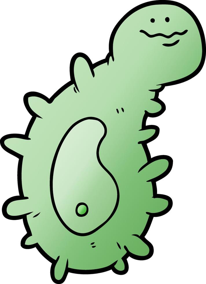 cartoon green amoeba vector