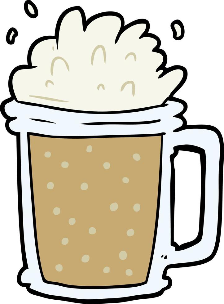 cartoon beer cup vector