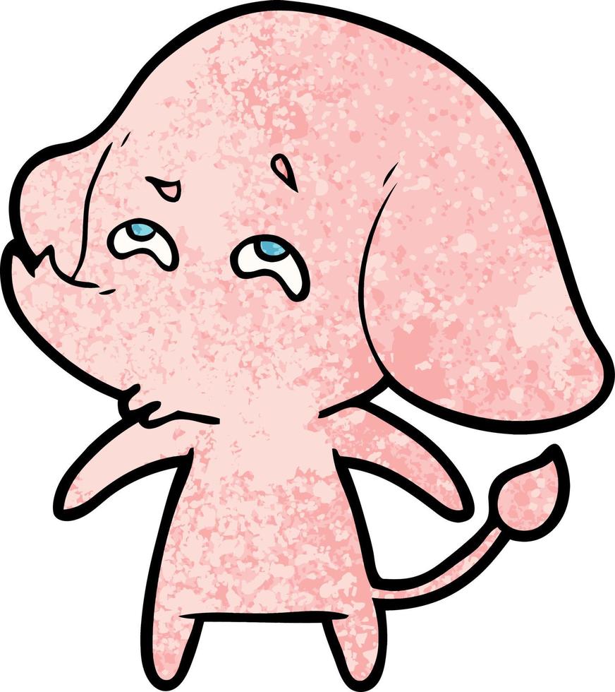 Vector elephant character in cartoon style