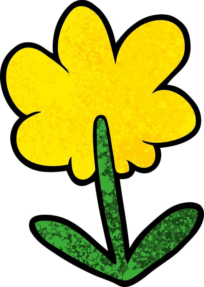 cartoon yellow flower vector