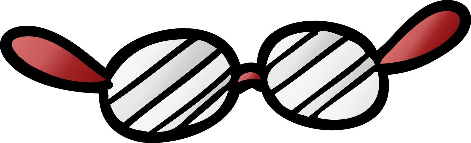 gafas de dibujos animados vector