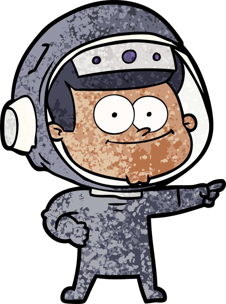 personaje de astronauta vectorial en estilo de dibujos animados vector