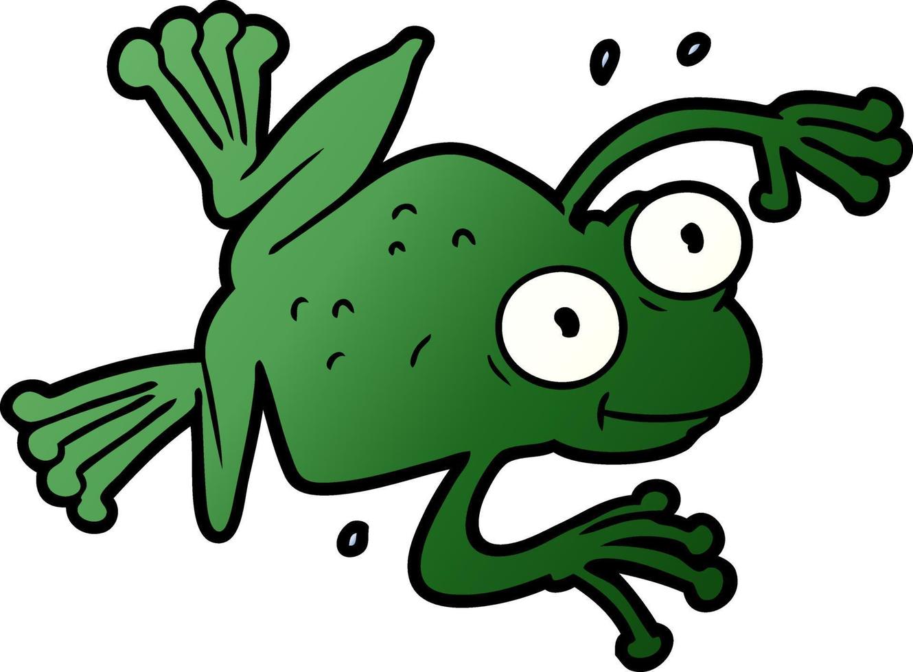 rana verde de dibujos animados vector