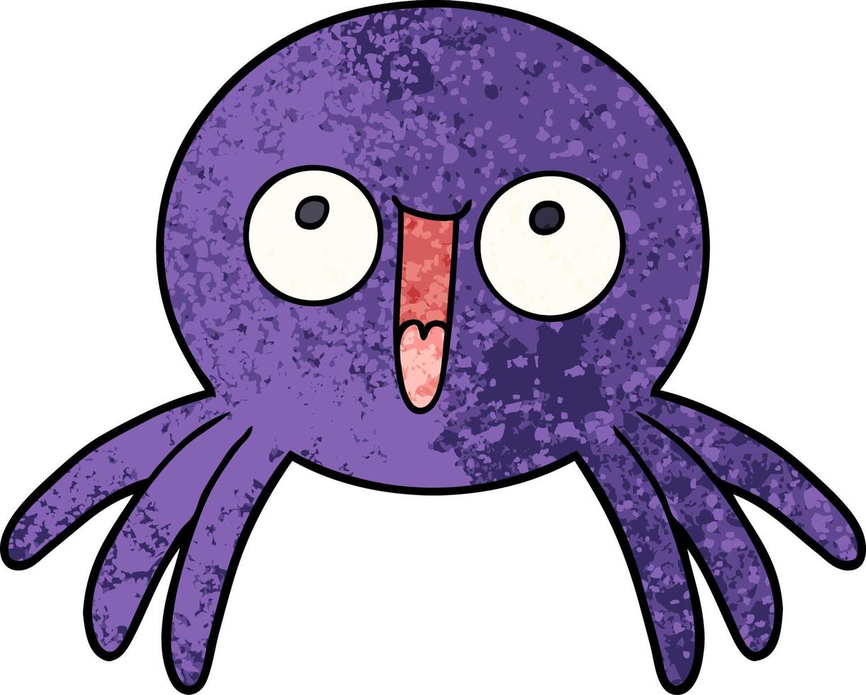 cartoon purple spider vector