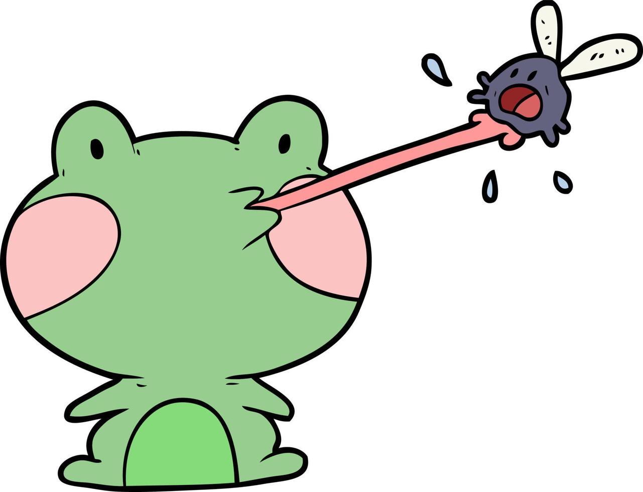 Vector frog character in cartoon style