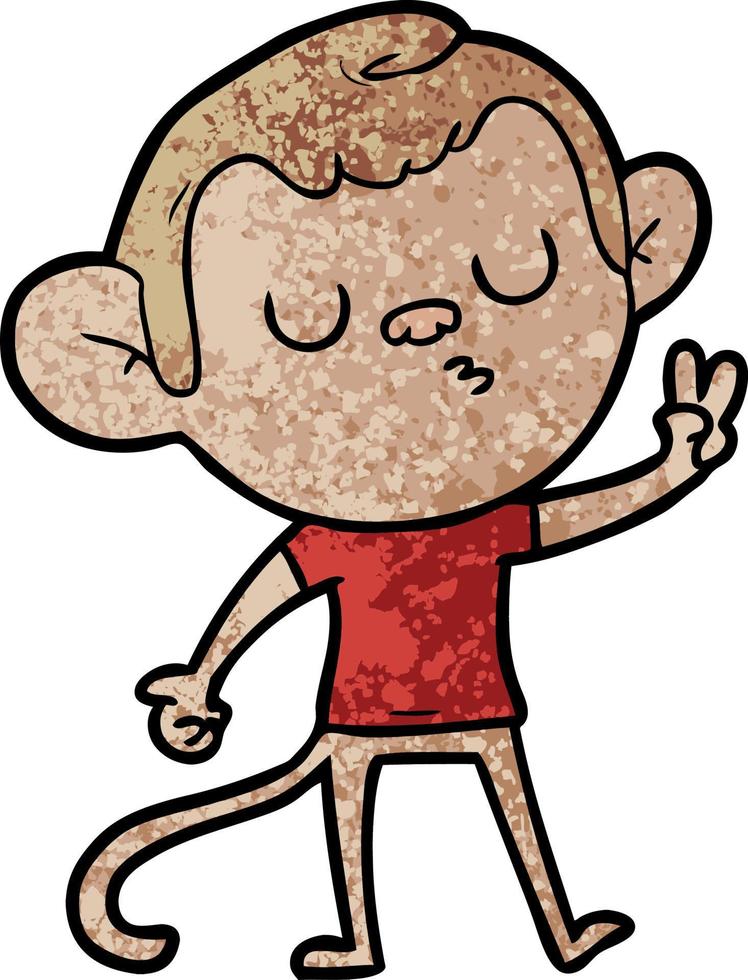 Vector monkey character in cartoon style