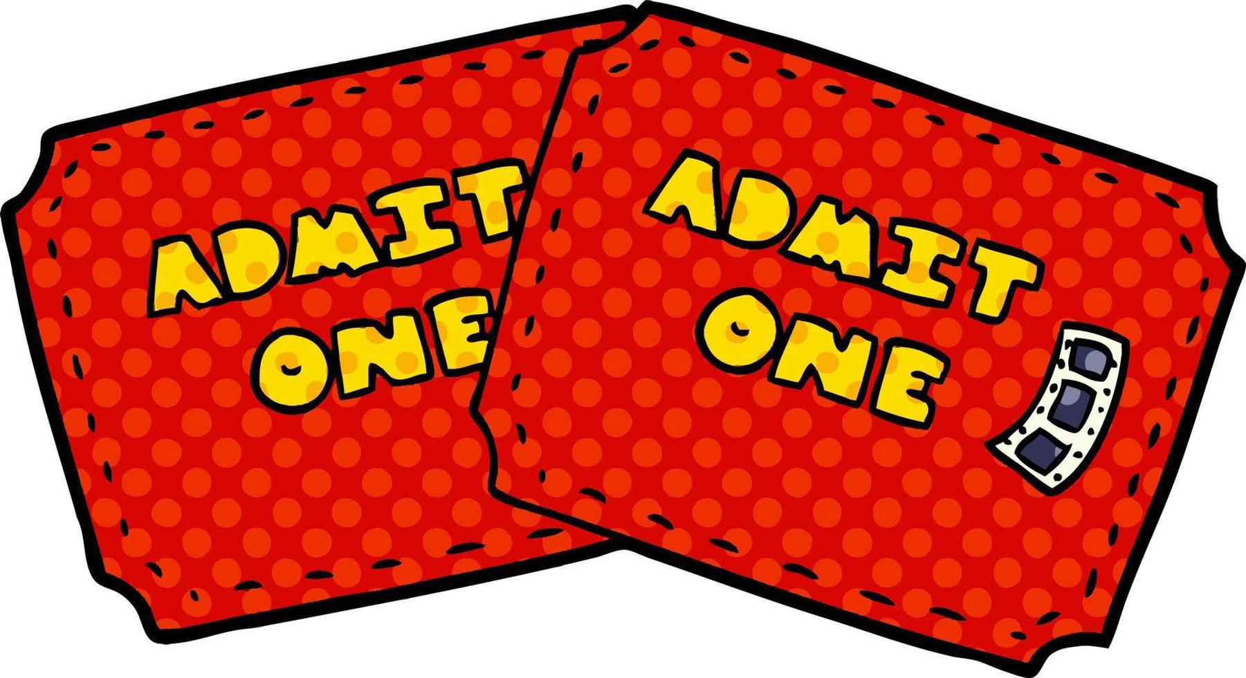 cartoon event tickets vector