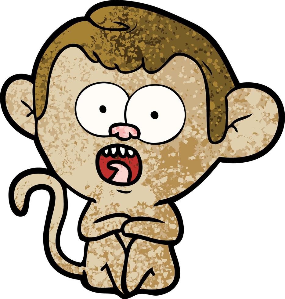 personaje de mono vectorial en estilo de dibujos animados vector