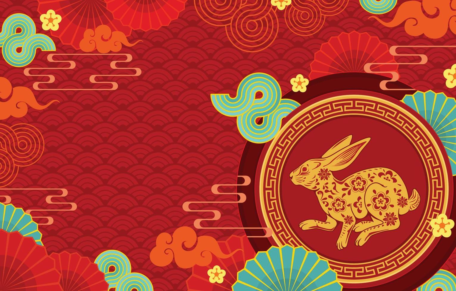 Deep Red Chinese New Year Background vector