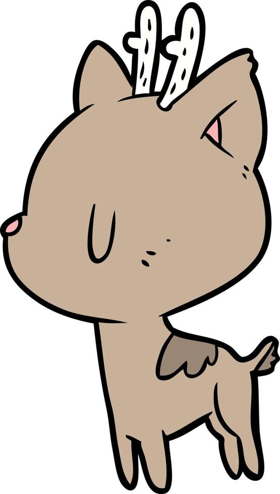 cartoon cute deer vector