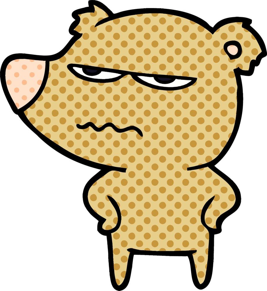 Cartoon angry bear vector