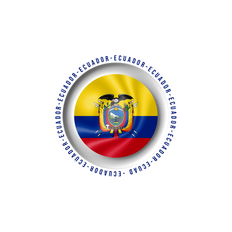 flag ECUADOR in Football World CUP QATAR 2022 png