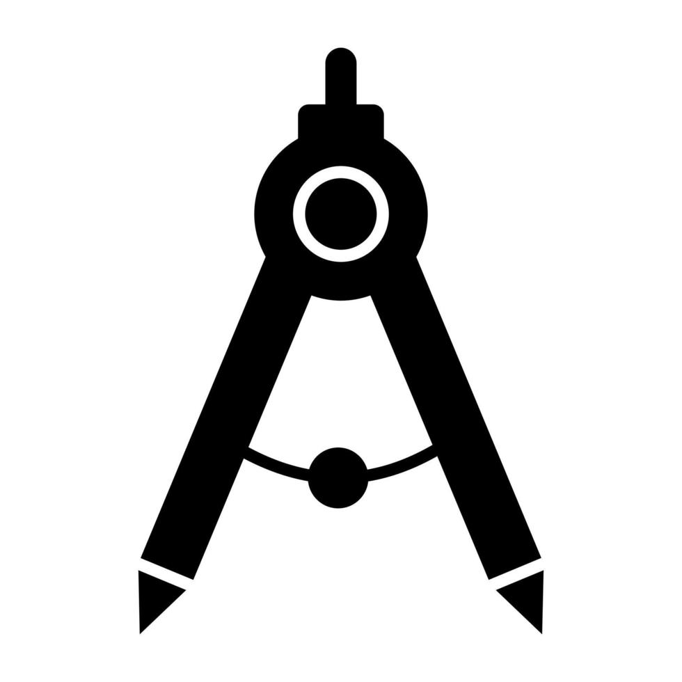 Pencil with triangle scale, icon of geometric tools 14048531 Vector Art